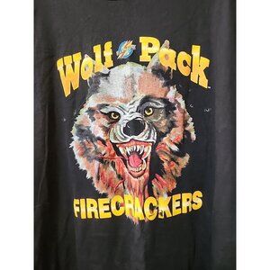 vintage 90's single stitch Wolf Pack Firecrackers t-shirt 2XL graphic CR50 Nice